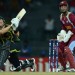 Shane Watson of Australia hits out for six runs